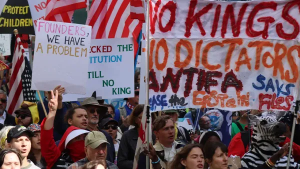 Communist Call for Revolution at "No Kings" Protest